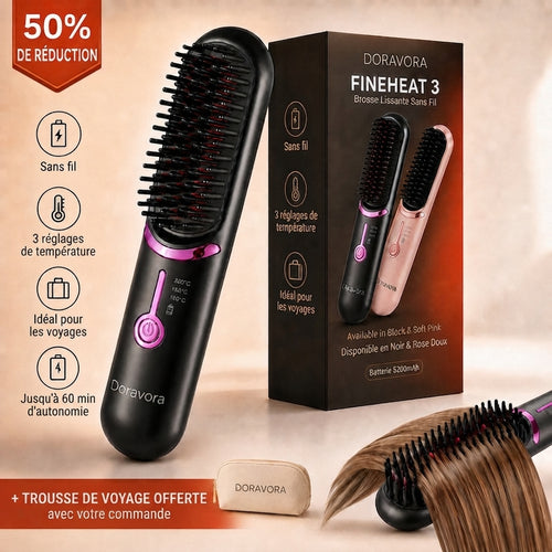 Doravora FineHeat™ 3 | Brosse coiffante sans fil
