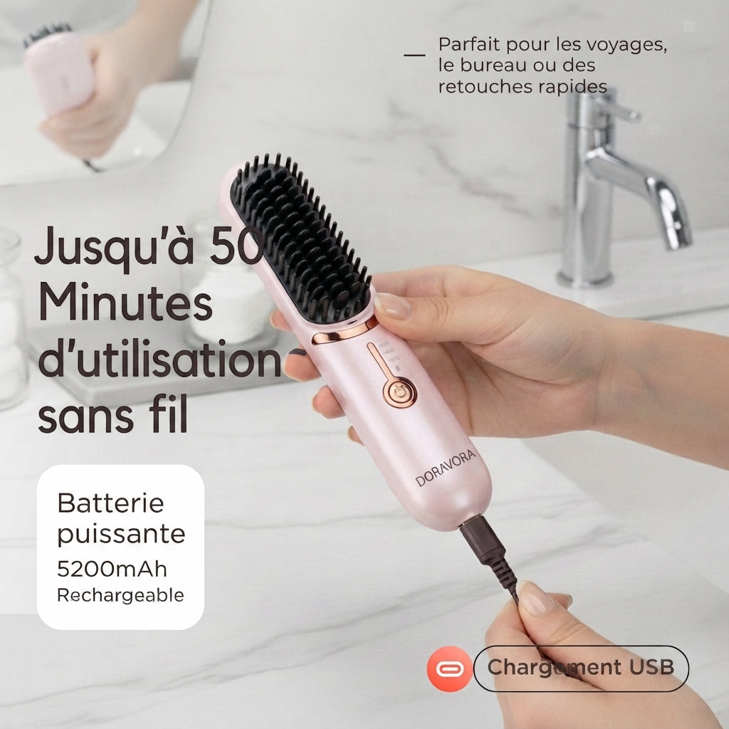 Doravora FineHeat™ 3 | Brosse coiffante sans fil